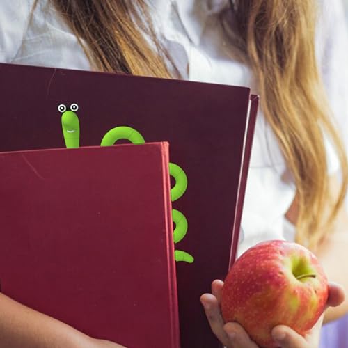 Kids and Students Clip Bookmarks - Wally The Bookworm Cool Cute Bookmark and Page Holder (Green)  
Students and Women Cl