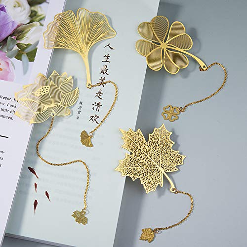 4 Pack Metal Bookmarks with Chain for Book Lovers, Writers, Readers
4 Pack Metal Bookmarks with Chain for Children, Teen