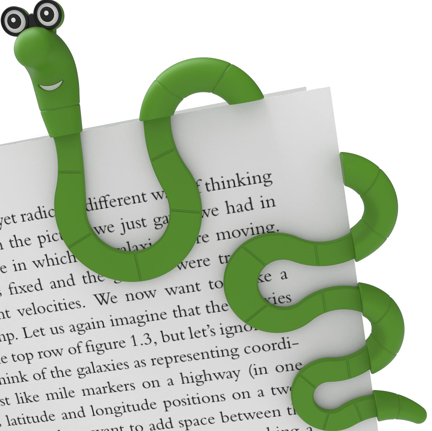 Kids and Students Clip Bookmarks - Wally The Bookworm Cool Cute Bookmark and Page Holder (Green)  
Students and Women Cl