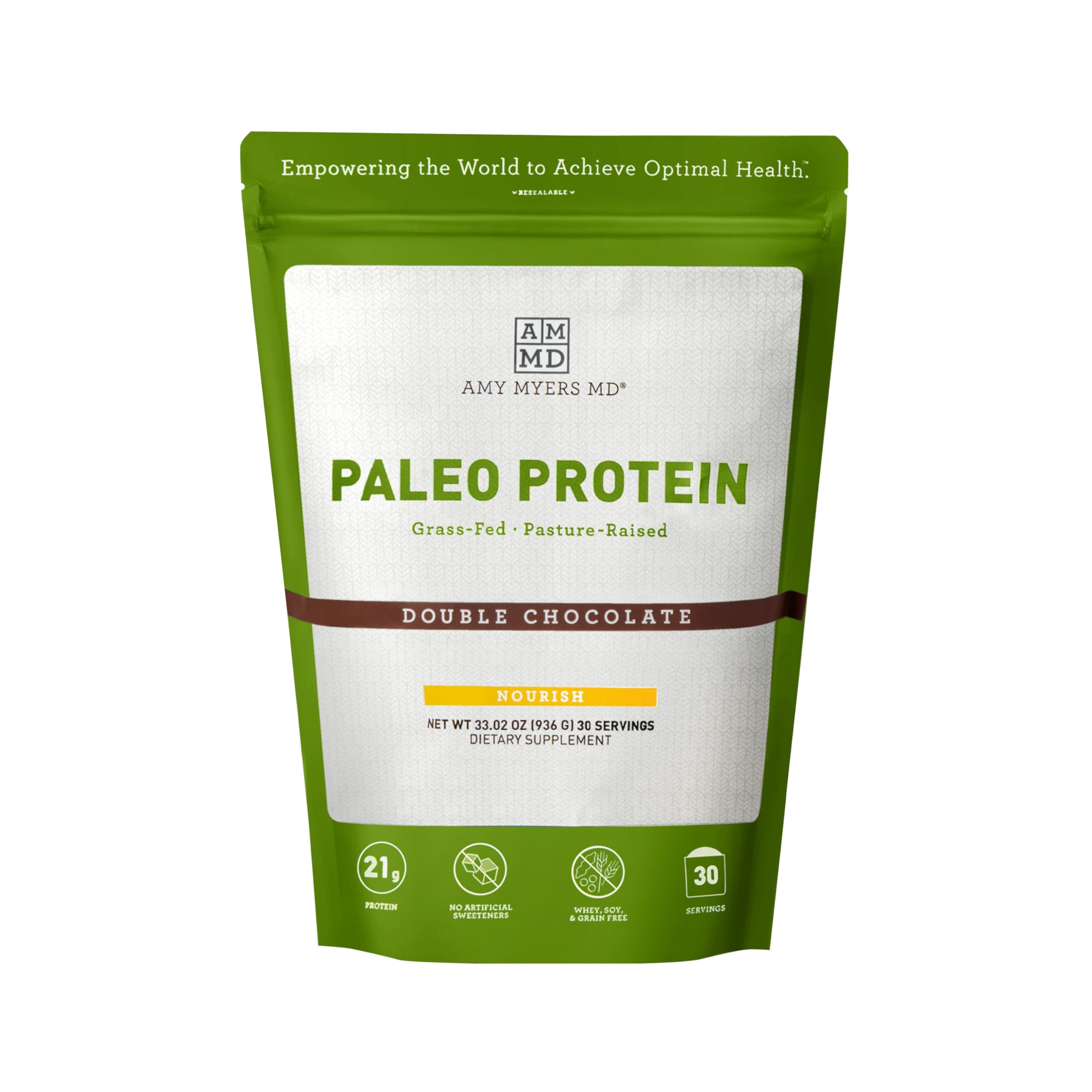 Amy Myers MD Pure Paleo Protein Powder - Clean Grass Fed Protein - Keto and Paleo - Hormone Free, Non-GMO, Gluten & Dair