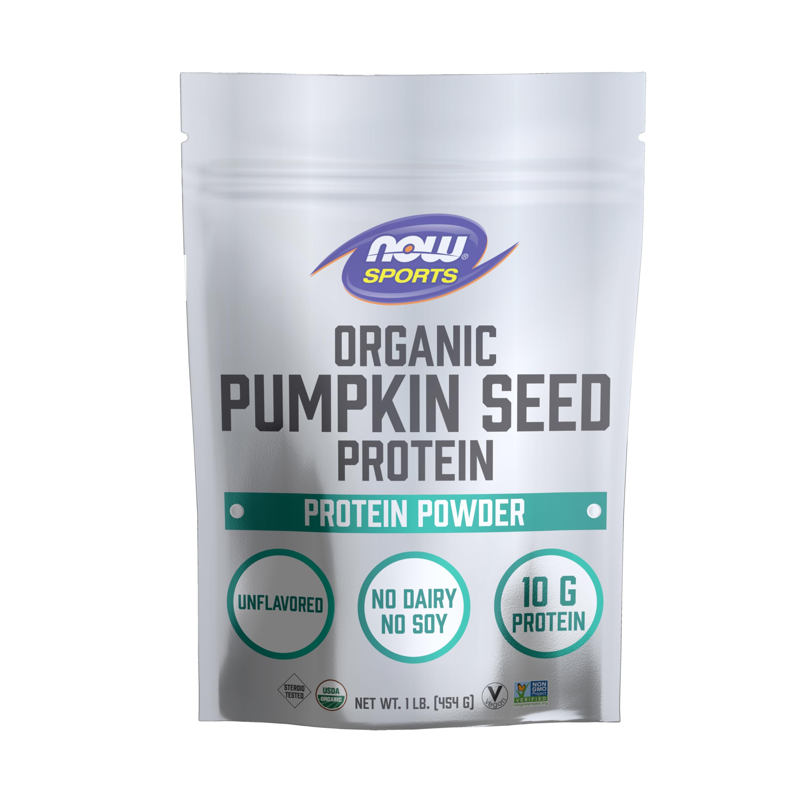 NOW Foods Sports Nutrition Organic Pumpkin Seed Protein Powder For Athletes With 10g Protein Certified Non-GMO Convenien