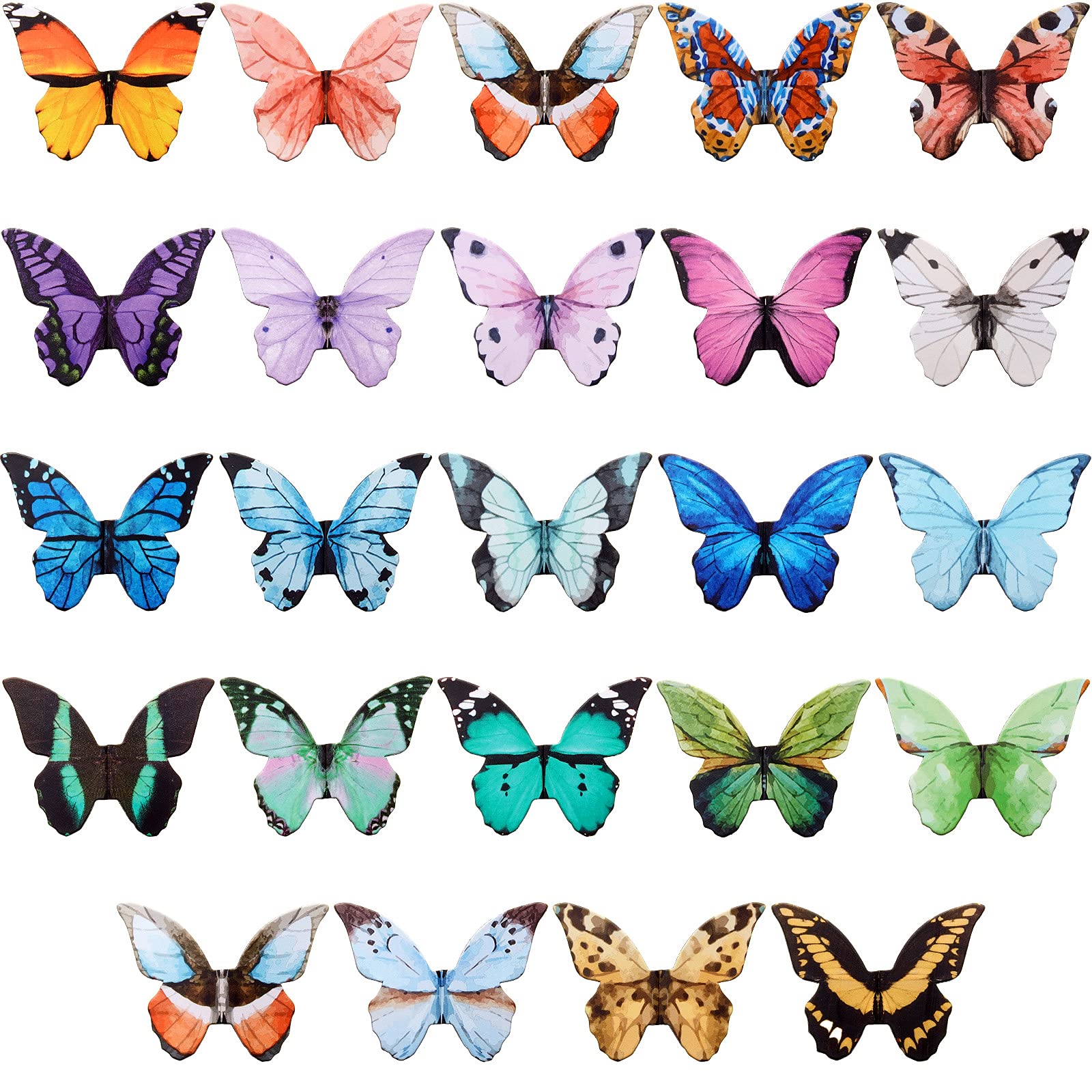 Nezyo Butterfly 24 Pieces Magnetic Bookmarks Cute Foldable Page Markers for Students Office SuppliesOffice Presents